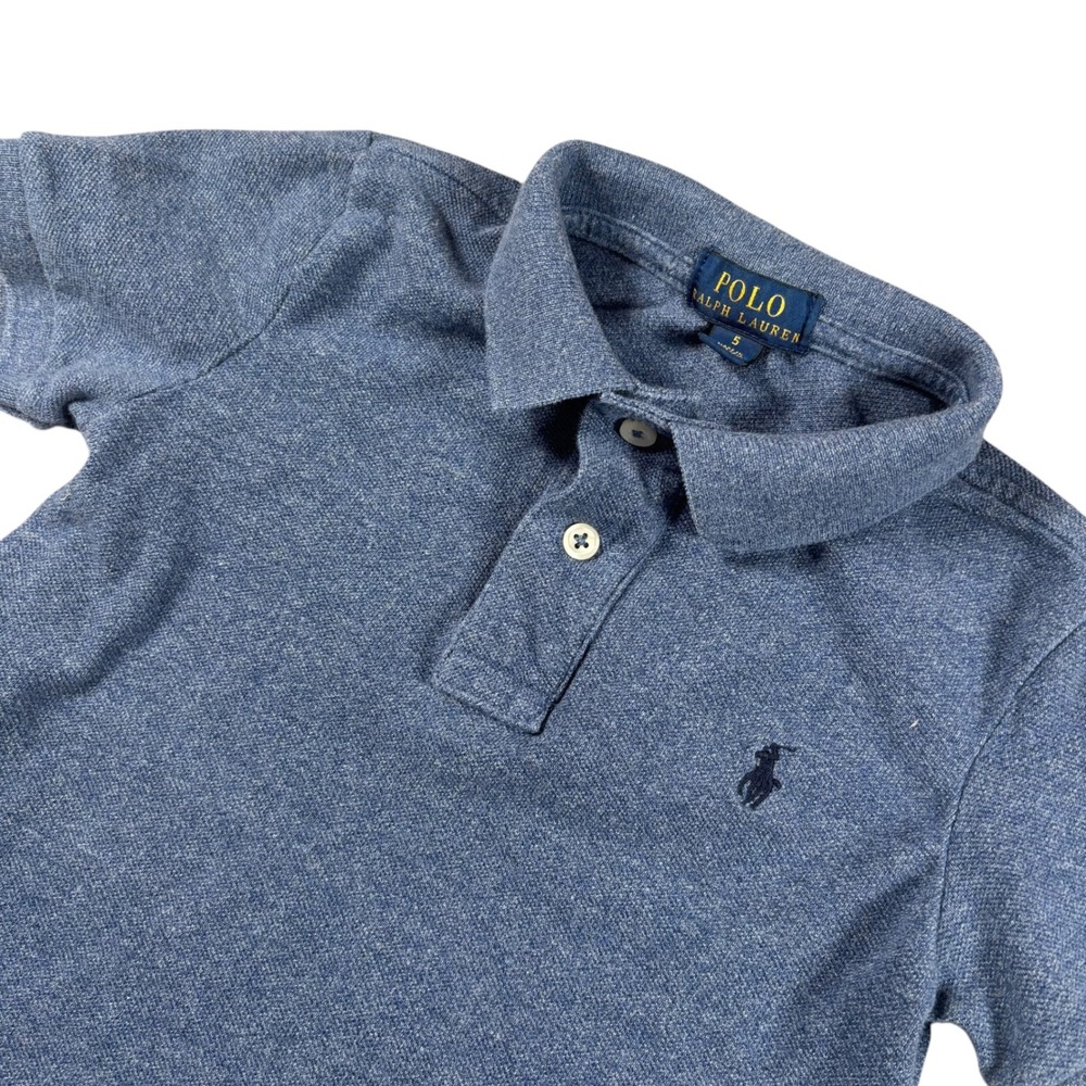 Polo Ralph Lauren Polo Shirt Kids Sz 5 Blue Logo Preppy Old Money Designer